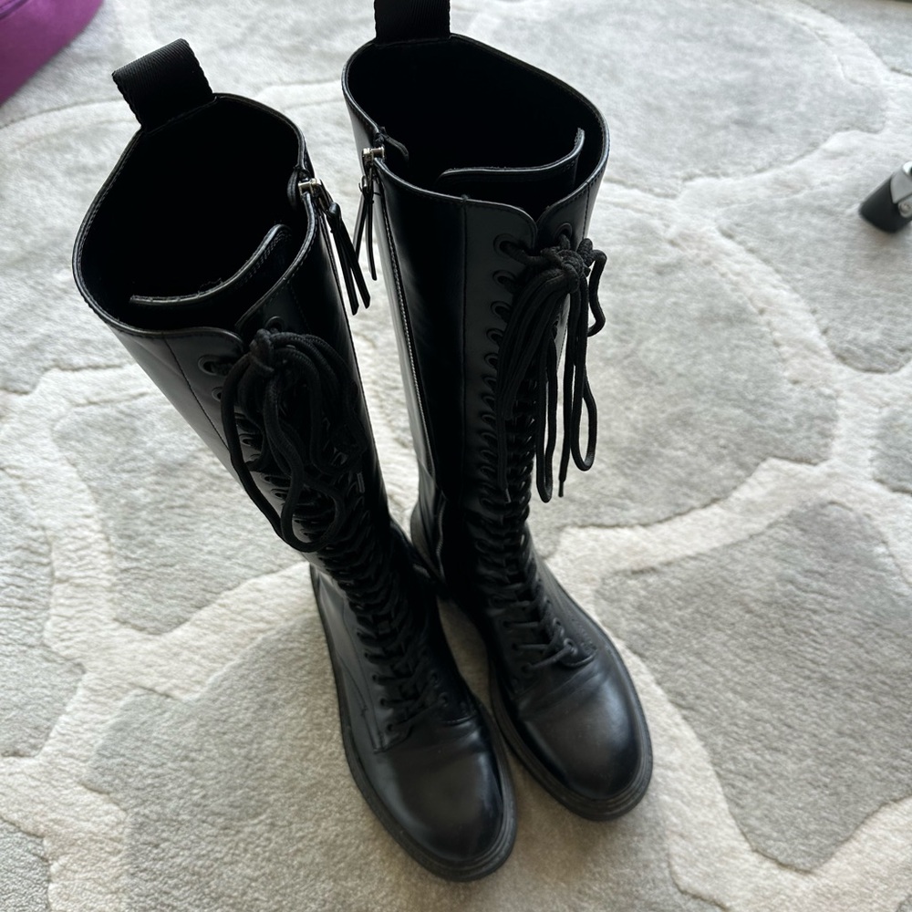 Zara high combat boots 36 burning man